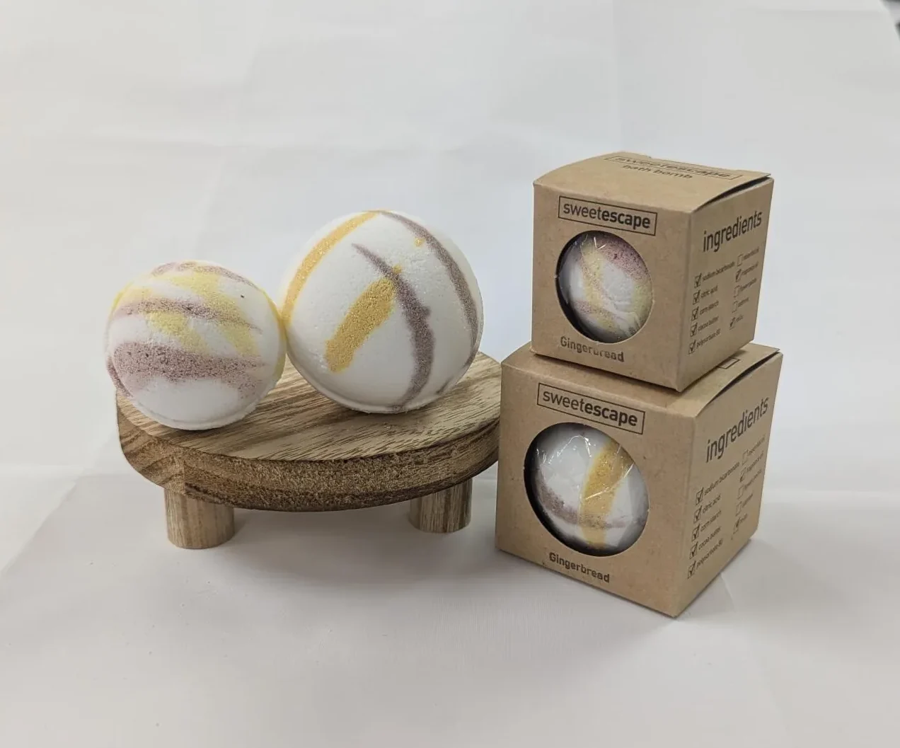 Individual Mini Bath Bomb Gingerbread