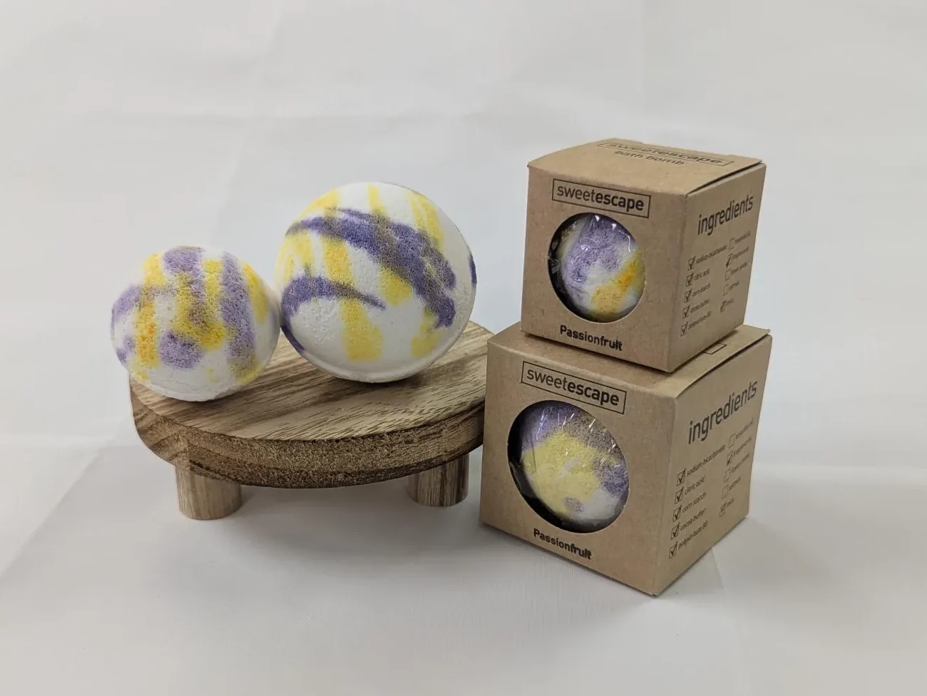 Individual Mini Bath Bomb Passionfruit