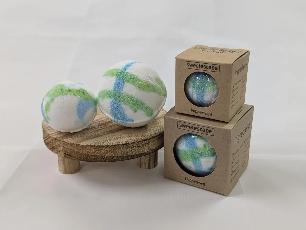 Individual Mini Bath Bomb Peppermint