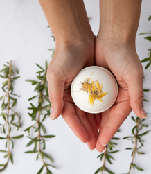 Individual Large Bath Bomb Lemongrass (with Colour)