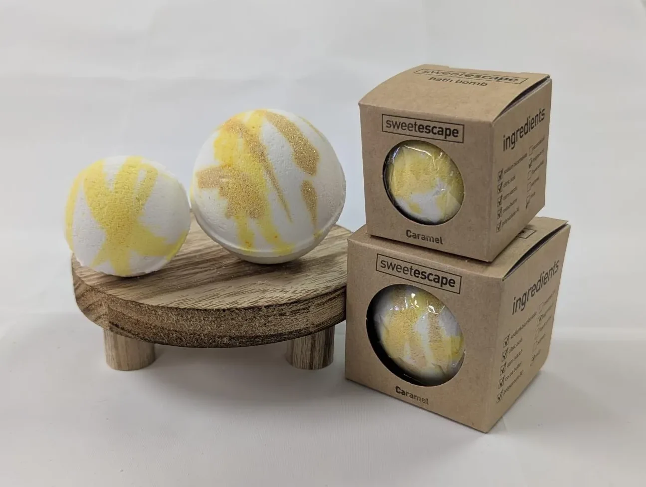 Individual Large Bath Bomb Caramel