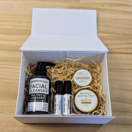 Face & Body Daily Pamper Pack - With Escape Whipped Body Butter & Unscented Lip Balm