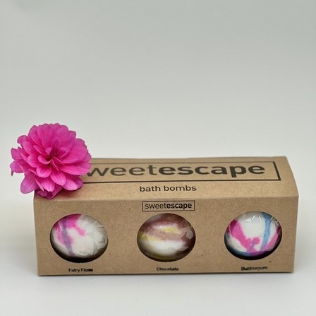 Small Bath Bomb Gift Set - Coloured Floral Set