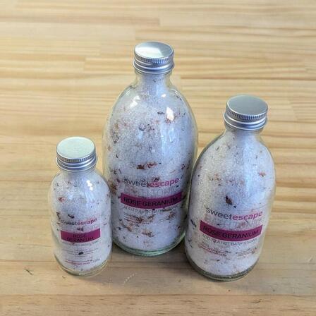 Rose Geranium Artisan Bath Tonic - 120g Jar