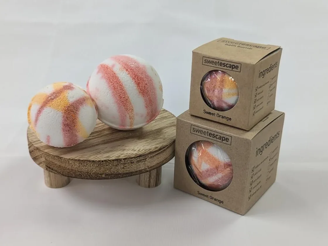 Individual Mini Bath Bomb - Orange